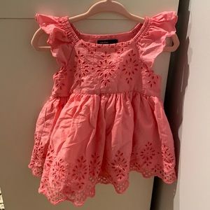 Baby gap pink eyelet dress